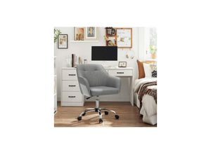 0194343046006 - Songmics - 2 Set Bürostuhl Schreibtischstuhl höhenverstellbar bis 120 kg belastbar grau GBO019G01 - dunkelgrau