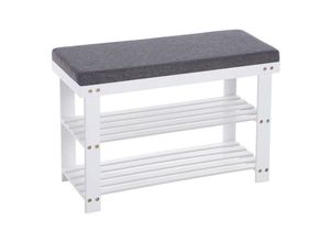 0194343105406 - Schuhregal »mit Bank aus Bambus Grau Weiss« 0194343105406 - Schuhregal »mit Bank aus Bambus Grau Weiss«