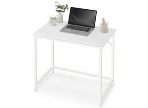 0194343185422 - Songmics - vasagle Schreibtisch Computertisch Bürotisch für Arbeitszimmer Schlafzimmer 50 x 80 x 75 cm Industrie-Design Metallgestell weiß