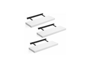 0194343199290 - Songmics - vasagle 3-Set Wandregal Wandboard für Bücher Bilder Deko Schweberegal 60 x 20 x 38 cm Büroregal mdf für Wohnzimmer Küche Flur