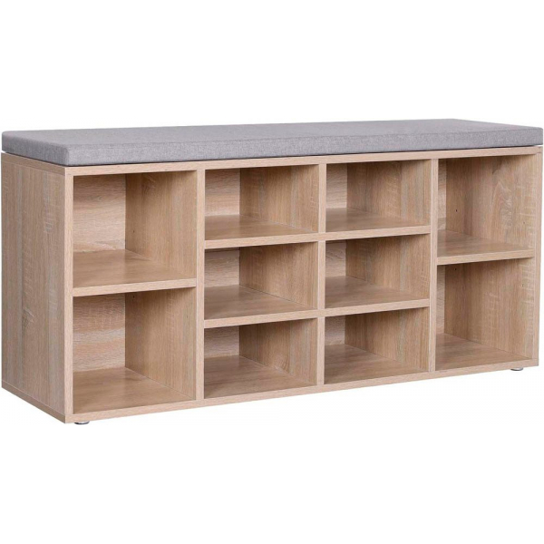 0194343199801 - Schuhbank LHS10NLV1 eiche grau Holz 1040 cm 0194343199801 VASAGLE