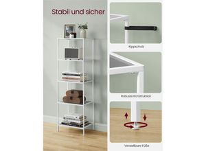 0194343199924 - Songmics - vasagle Bücherregal 1-tlg Standregal Küchenregal stabil - weiß