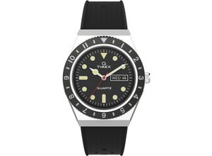 0194366186598 - Quarzuhr TIMEX DIVER INSPIRED Armbanduhren schwarz Herren Armbanduhr Herrenuhr Datum Leuchtzeiger Silikonarmband