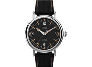 0194366208931 - Quarzuhr TIMEX WATERBURY STANDARD Armbanduhren schwarz Herren Armbanduhr Herrenuhr Leuchtzeiger Mineralglas analog