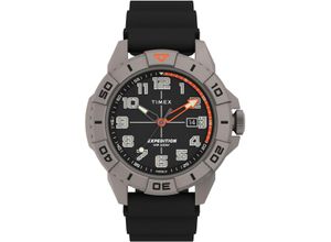 0194366210453 - Quarzuhr TIMEX RIDGE Armbanduhren schwarz Herren Armbanduhr Herrenuhr Datum Leuchtzeiger Mineralglas analog