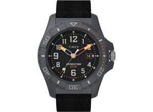 0194366210996 - Solaruhr TIMEX FREEDIVE Armbanduhren schwarz Herren Armbanduhr Herrenuhr Datum Leuchtzeiger Mineralglas analog