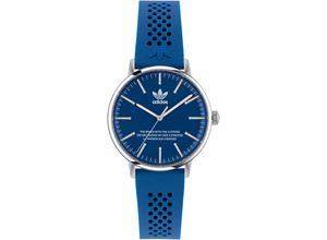 0194366250749 - Quarzuhr ADIDAS ORIGINALS CODE ONE 3H AOSY230222I Armbanduhren blau Damen Armbanduhr Damenuhr Silikonarmband