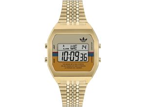 0194366285215 - Digitaluhr ADIDAS ORIGINALS AOST235552I Armbanduhren goldfarben (gelbgoldfarben) Herren Armbanduhr Quarzuhr Herrenuhr