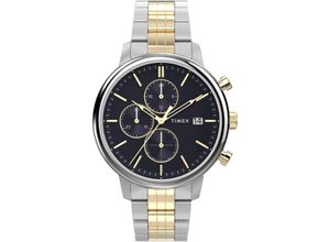 0194366302646 - Chronograph TIMEX CHICAGO Armbanduhren silberfarben (silberfarben gelbgoldfarben) Herren Quarzuhr Armbanduhr Herren Datum Stoppfunktion 1224-Std-Anzeige