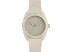 0194366323740 - Quarzuhr ADIDAS ORIGINALS PROJECT THREE Armbanduhren beige Damen Armbanduhr Damenuhr Herrenuhr analog Silikonarmband