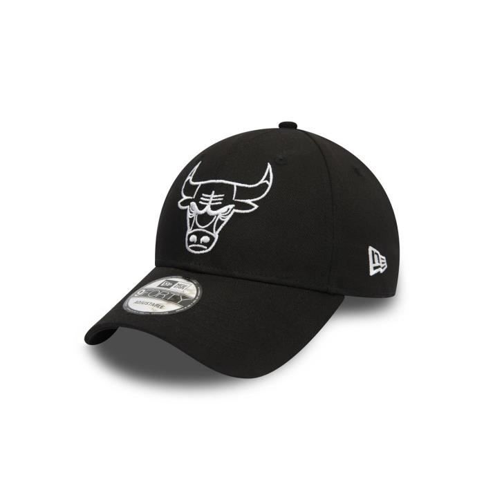 0194455239952 - New Era NBA Essential Outli 9Forty Adjustable Cap CHICAGO BULLS Schwarz