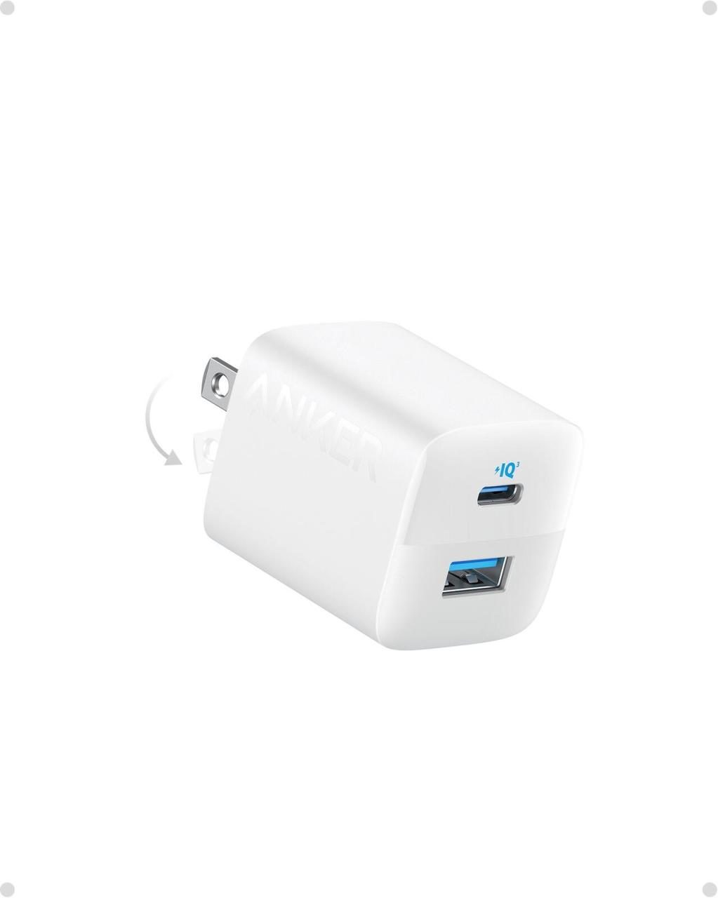 0194644115524 - 323 Charger 33W 1x USB-A 1x USB-C Power Adapter - White