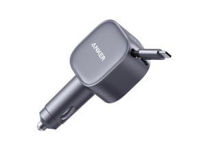 0194644206796 - Nano Kfz-Ladegerät (75W USB-C Port Integriertes einziehbares USB-C Kabel)