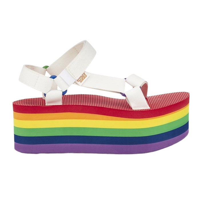 0194715734807 - Damen Plateau-Sandalen Universal Stripe