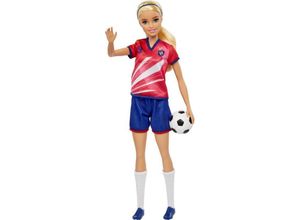 0194735015238 - Barbie Fußballspielerin-Puppe blond Trikot mit der Nummer 9 Fußball Stolle