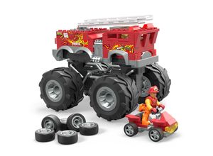 0194735064441 - Mattel GAMES Mega Hot Wheels Monster Trucks HHD19 HW 5-Alarm Feuerwehrfahrzeug Bausatz