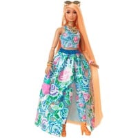 0194735072552 - HHN14 - Barbie - Extra Fancy - Puppe im blauen Kleid mit Blumenmuster inkl Zubehör 0194735072552 - HHN14 - Barbie - Extra Fancy - Puppe im blauen Kleid mit Blumenmuster inkl Zubehör