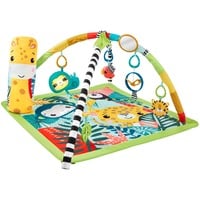 0194735095919 - Fisher-Price 3-In-1 Rainforest Sensory Gym Tummy Wedge With 6 Baby Toys Newborn To Toddler