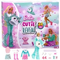 0194735097586 - Barbie Cutie Reveal Adventskalender Puppen Rentier Minihaustiere Accessoires