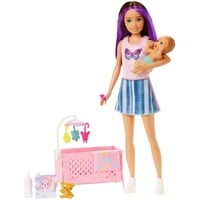 0194735098262 - HJY33 - Barbie Skipper Babysitters Inc - Puppe mit Gitterbett Baby & Zubehör Spielset