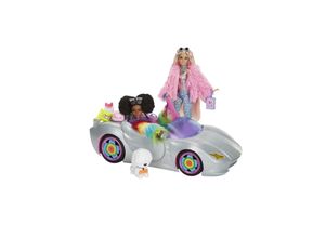 0194735098941 - HKB01 - Barbie Extra - Cabrio inkl 2 Puppen mit Haustieren und 14 Zubehörteile