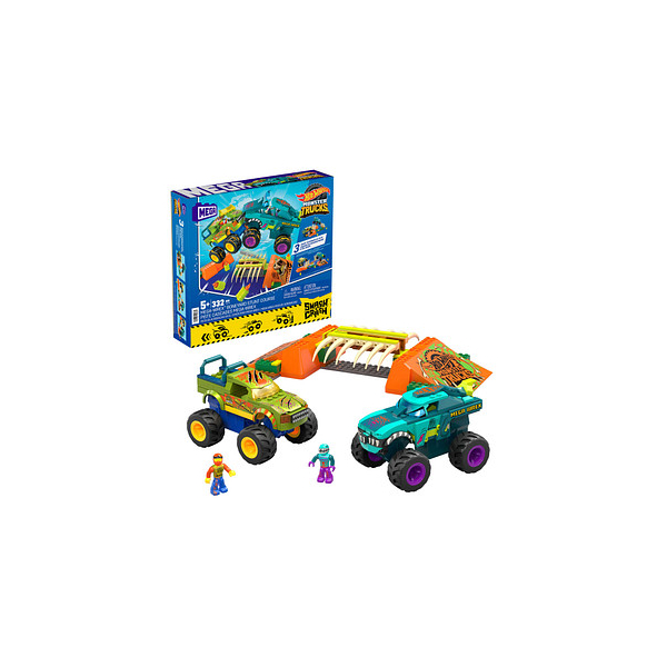 0194735102662 - Mattel Gmbh - mega bloks mega Hot Wheels Monster Trucks Mega-Wrex Knochen Crash Stuntbahn (HKF89)