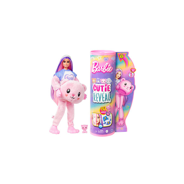 0194735106974 - Barbie Cutie Reveal Kuschelweich Serie - Teddybär Puppe