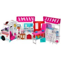 0194735108022 - HKT79 - Barbie - You can be anything - 2 in 1 Krankenwagen und Klinik (ohne Puppe) Spielset mit Licht und Sound