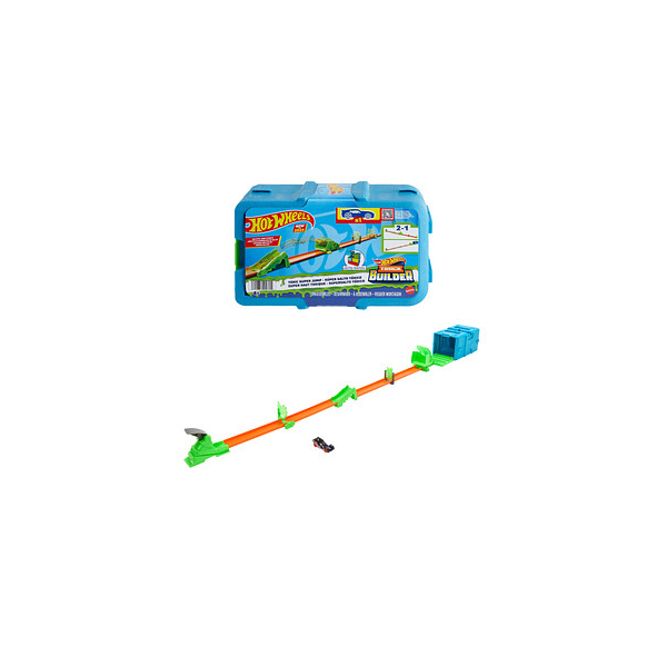 0194735109715 - Track Set And Toy Car 10 Toxic-themed Track Building Pieces With Storage Box