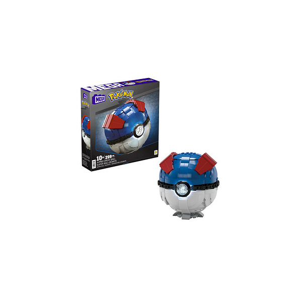 0194735133314 - MEGA Pokémon Jumbo Superball Bauset leuchtet Sammler Bausteine Modell Pokeball