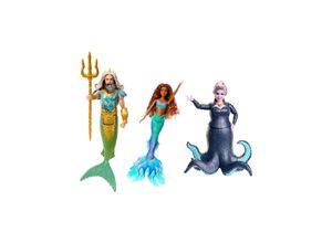 0194735137794 - HND28 - Disney The Little Mermaid - Ariel die Meerjungfrau König Triton mit Ariel und Ursula Spielfiguren ca 30 cm