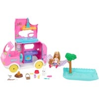 0194735141418 - HNH90 - Barbie Chelsea - Spielfahrzeug mit Zubehör 2 in 1 Camper