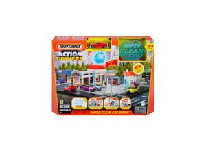 0194735142033 - HNJ54 - Matchbox - Action Drivers - Spielset mit einem Fahrzeug Super Clean Autowaschanlage