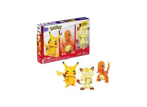 0194735157716 - HPF94 - Mega - Pokémon - Bausatz Kanton Region Trio - Pikachu Glumanda Mauzi