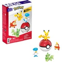 0194735170517 - Mega Construx - Pokeball 5 Pack - Paldea Partners (4 new figs + ball) - Scarlet & Violet