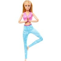 0194735176854 - Barbie Made to Move mit pinken Sportoberteil und blauer Yogahose Puppe