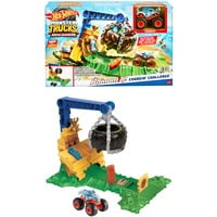 0194735195480 - HTP18 - Hot Wheels - Monster Trucks - Arena Smashers - Spielset mit einem Fahrzeug Chargin Challenge