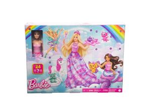 0194735206285 - Barbie Dreamtopia Adventskalender Puppe Königin Meerjungfrau Fee Teeparty Set