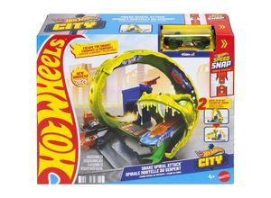 0194735264063 - Hot Wheels Rennbahn Schlangen-Spiralattacke Spielset mit Die-Cast-Spielzeugauto