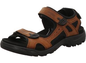 0194891062077 - ecco® Sandalen Leder Klettverschluss für Herren braun 43