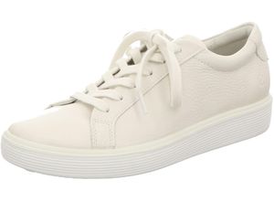 0194891254762 - ecco® Sneaker Leder für Damen weiß 39