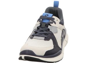 0194891522977 - ecco® Sneaker Color-Blocking Leder für Herren weiß 42