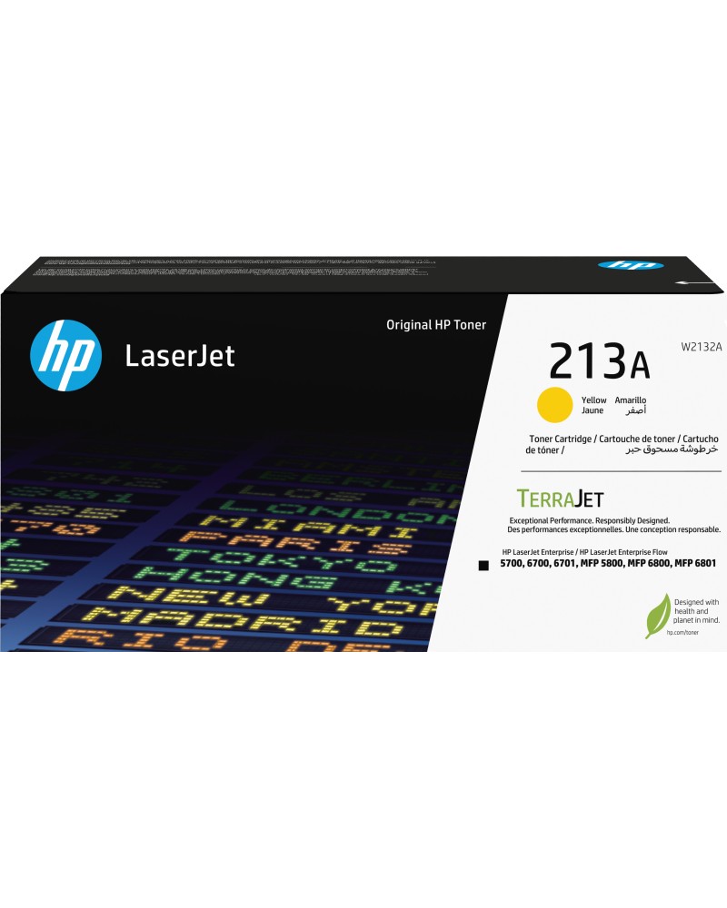 0195122822606 - 213A - Gelb - original - LaserJet - Tonerpatrone (W2132A) - für Color LaserJet Enterprise 5700dn 6700dn MFP 5800dn MFP 6800dn