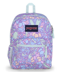 0195438968142 - Jansport  Cross Town Backpack - Fluid Floral Pastel Lilac