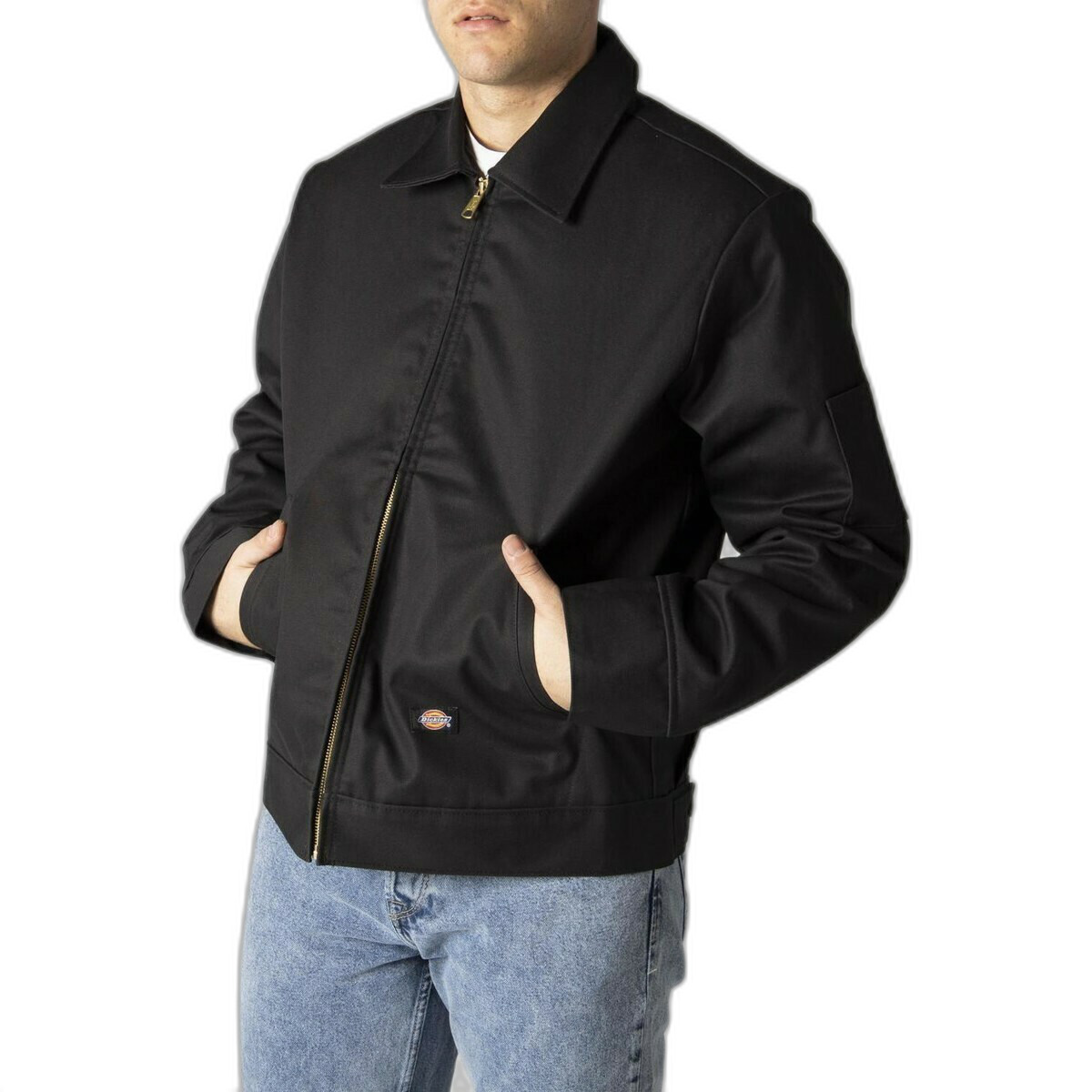 0195440276594 - Lined Eisenhower Jacket Übergangsjacke schwarz in L