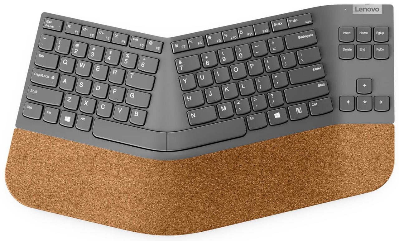 0195477831285 - TAS - Go Split Tastatur wireless - True Erg - Tastaturen - Deutsch - Braun