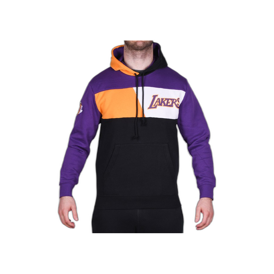 0195563226186 - Hoodie Molton Los Angeles Lakers NBA Color Blocked