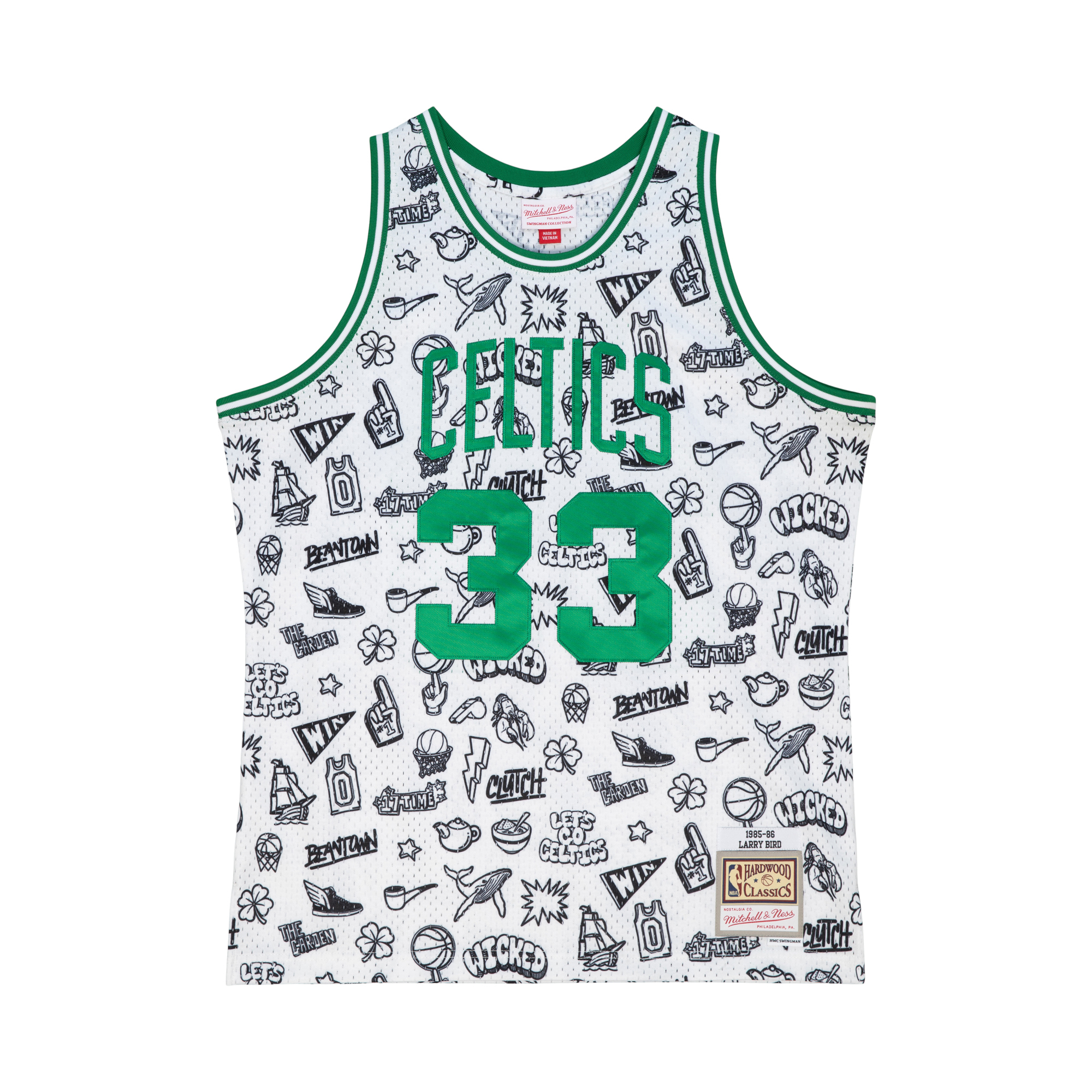0195563552148 - Trikot Boston Celtics NBA Doodle Swingman 1985 Larry Bird 0195563552148 - Trikot Boston Celtics NBA Doodle Swingman 1985 Larry Bird