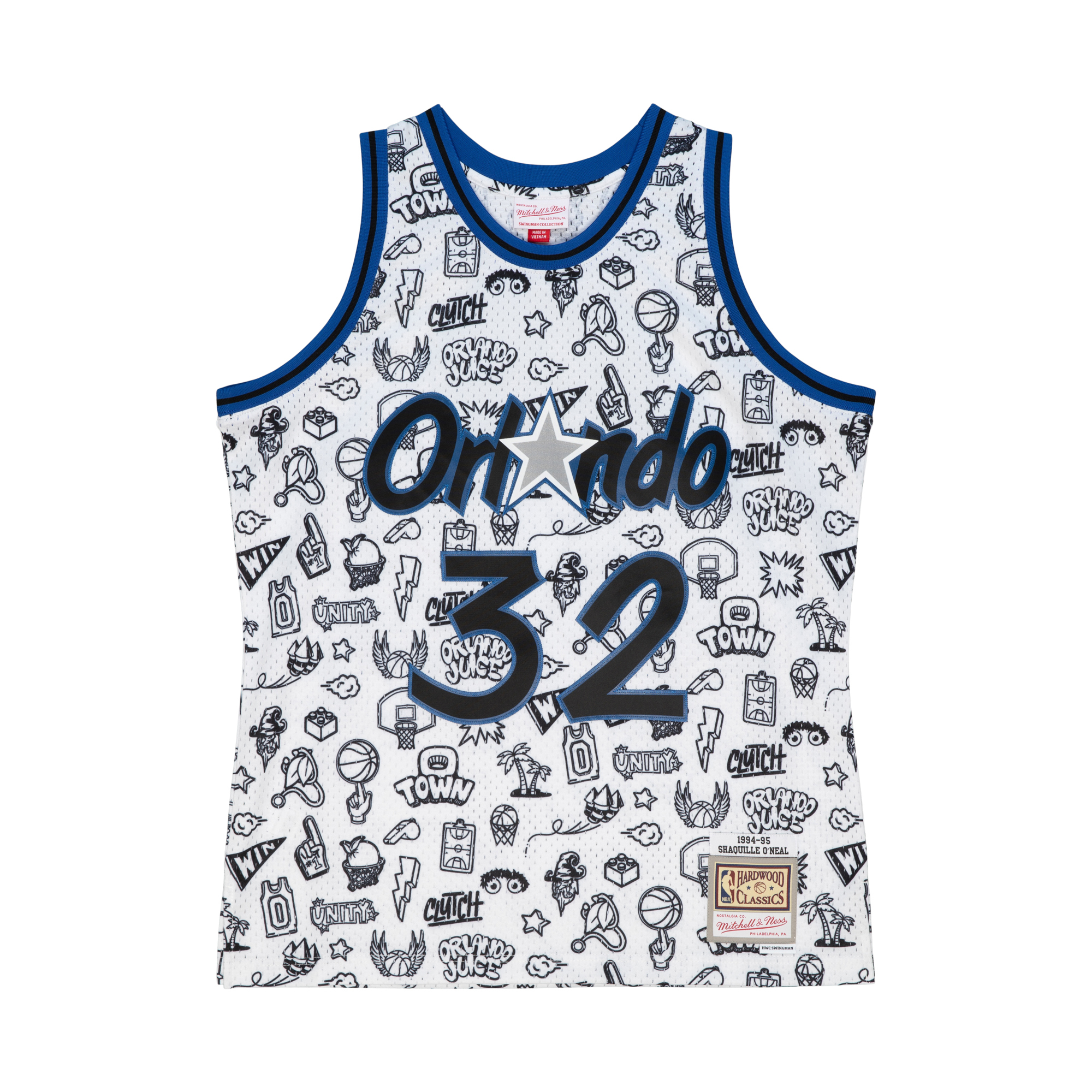 0195563552629 - Trikot Orlando Magic NBA Doodle Swingman 1994 Shaquille ONeal