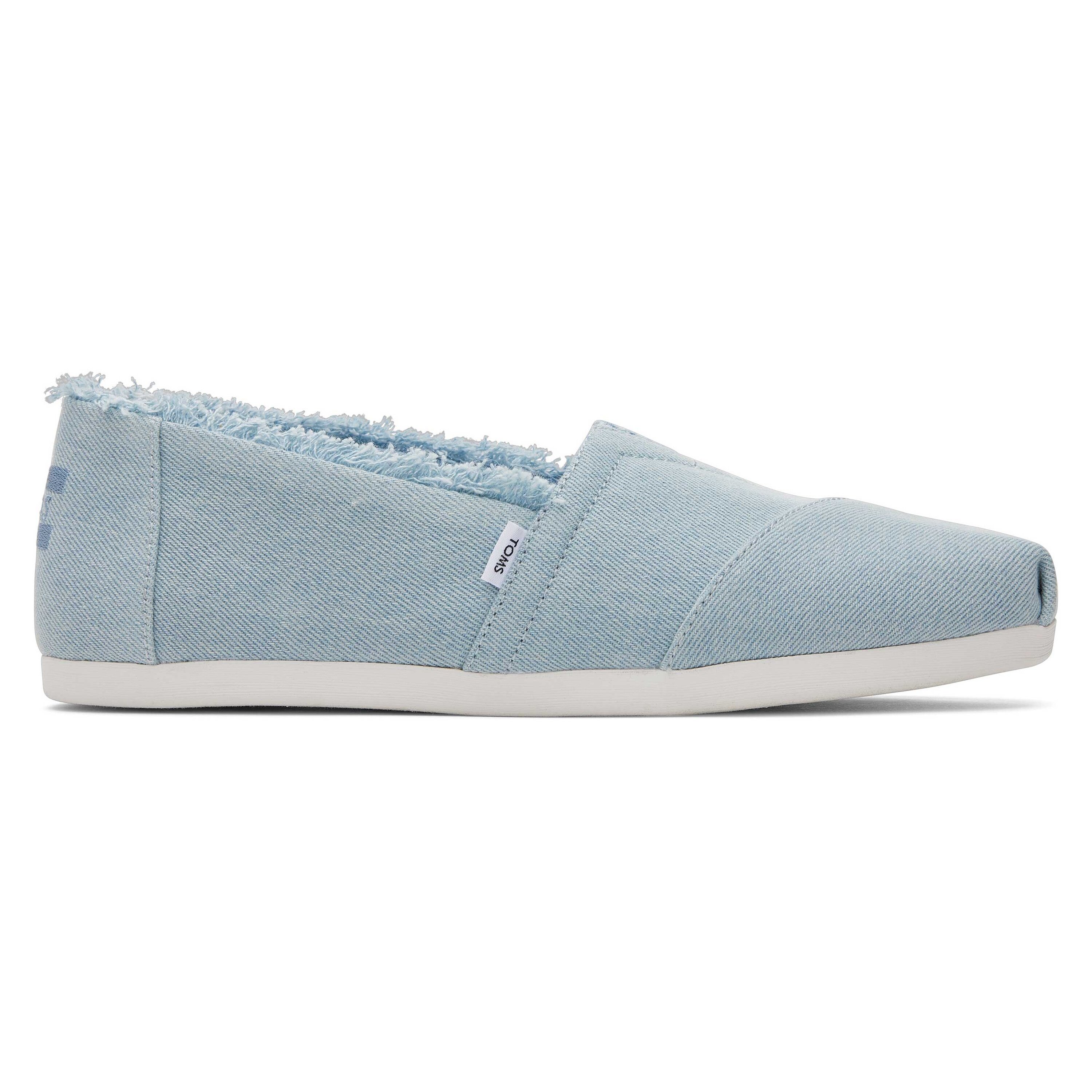 0195703464997 - Damen Espadrilles aus devalé-Jeans mit Fransen Toms Alpargata